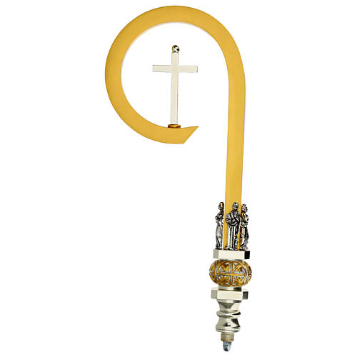 Crosse épiscopale avec croix laiton argent 5