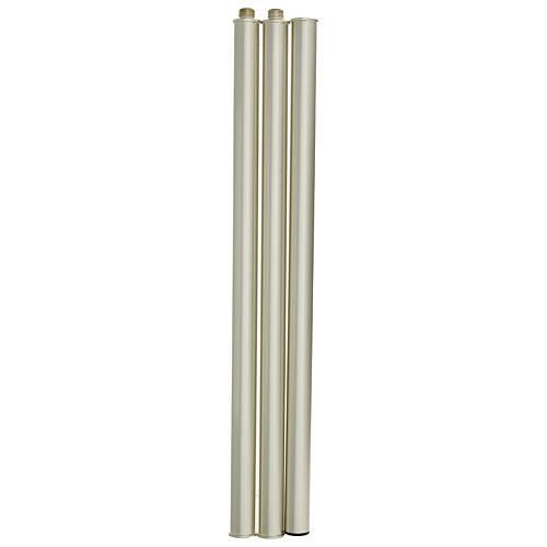 Pastorale con croce ottone argento 9