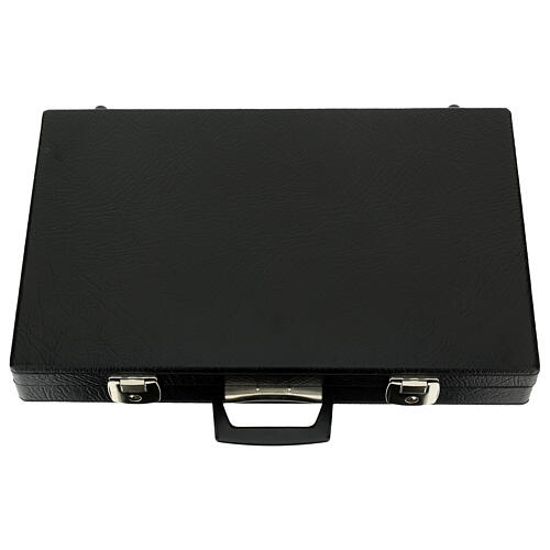 Pastorale con croce ottone argento 11