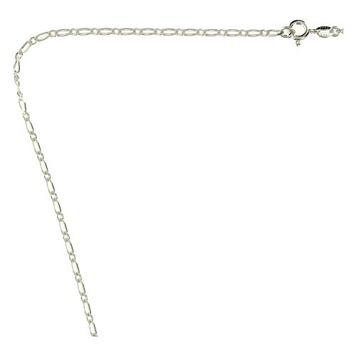 Catena Figaro alternata argento 925 80 cm 2