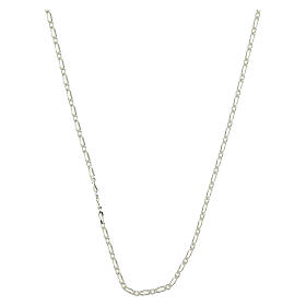 Alternate Figaro Chain in 925 Silver, 80 cm