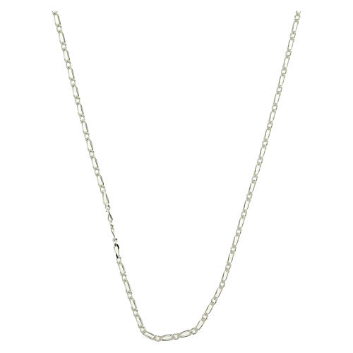 Alternate Figaro Chain in 925 Silver, 80 cm 1