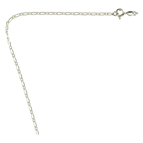 Figaro-Kette 90 cm abwechselndes aus 925er Silber 2