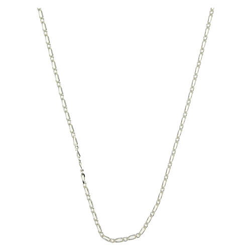 90 cm Figaro chain in sterling silver 925, alternate links 1