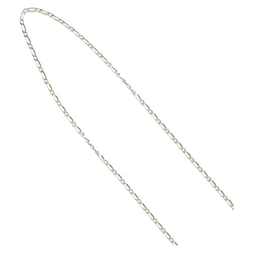 90 cm Figaro chain in sterling silver 925, alternate links 4