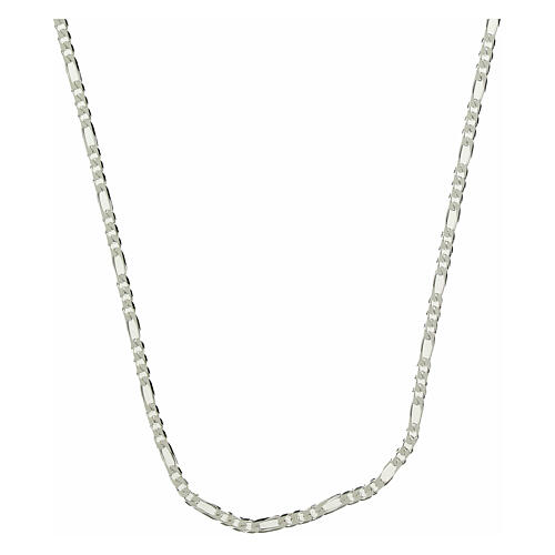 Catena vescovile Figaro ribattuta argento 925 80 cm 1