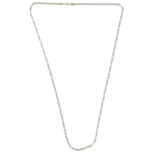 Catena vescovile Figaro ribattuta argento 925 80 cm 3