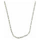 Episcopal Figaro Chain in Peened 925 Silver, 80 cm s1
