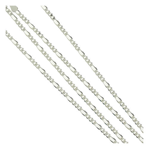 925 sterling silver bishop's chain, Figaro type, 35 in 5