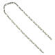 925 sterling silver bishop's chain, Figaro type, 35 in s4