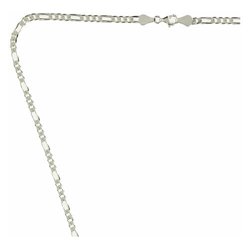 Catena vescovo argento 925 Figaro 90 cm 2
