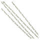 Catena vescovo argento 925 Figaro 90 cm s5