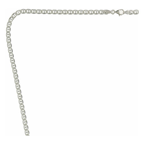 Chaîne épiscopale maille Marine argent 925 85 cm 2