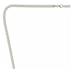 Catena vescovile maglia marina argento 925 85 cm