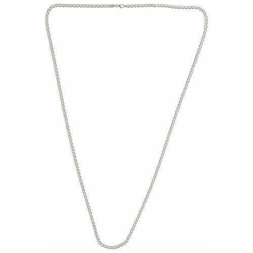 Corrente episcopal malha marine prata 925 85 cm 3