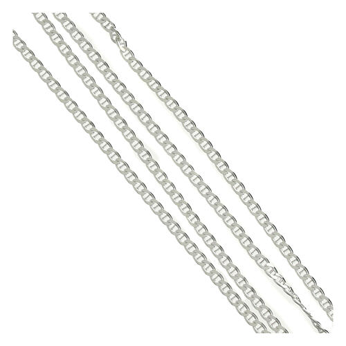 Corrente episcopal malha marine prata 925 85 cm 5