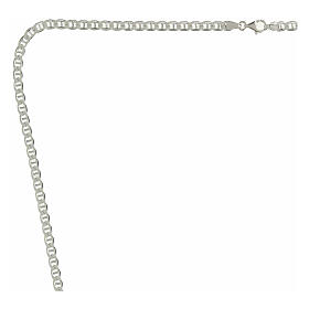 Catena vescovile 95 cm maglia marina argento 925