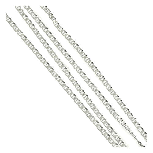 Catena vescovile 95 cm maglia marina argento 925 5