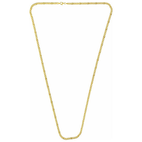 925 sterling silver gilded Figaro chain, 33.5 in 3
