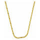 Catena vescovile argento 925 dorato figaro 95 cm s1