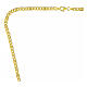 Catena vescovile argento 925 dorato figaro 95 cm s2