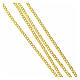 Catena vescovile argento 925 dorato figaro 95 cm s5