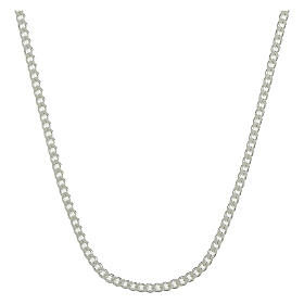 925 sterling silver curb chain, 85 cm long, 4 mm wide.