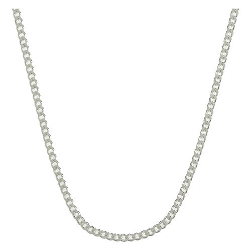 Sterling silver 925 curb chain, 85 cm in length, 4 mm wide. 1