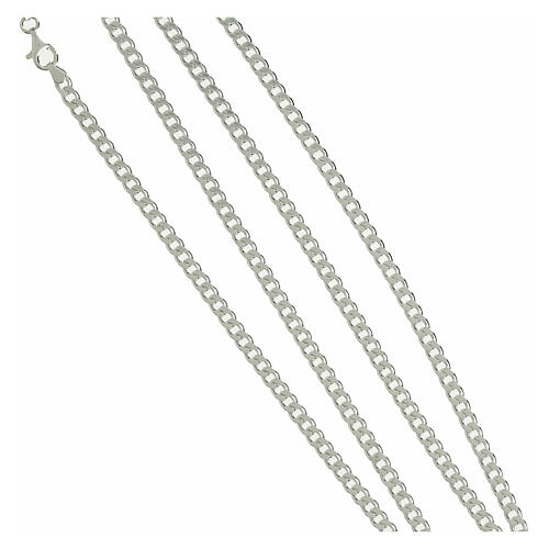 Sterling silver 925 curb chain, 85 cm in length, 4 mm wide. 5