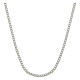 Sterling silver 925 curb chain, 85 cm in length, 4 mm wide. s1