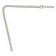 Sterling silver 925 curb chain, 85 cm in length, 4 mm wide. s2