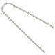 Sterling silver 925 curb chain, 85 cm in length, 4 mm wide. s4