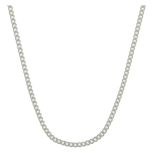 Corrente groumet 95 cm prata 925 largura 4 mm 1