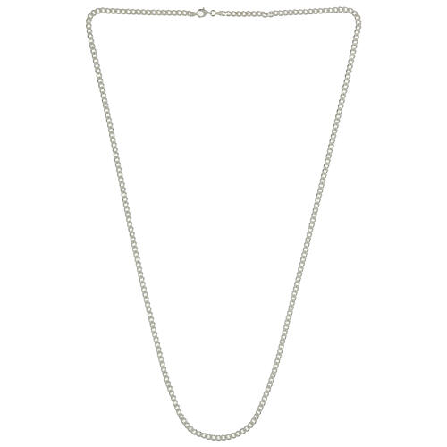 Corrente groumet 95 cm prata 925 largura 4 mm 3