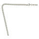 Grumetta chain, 95 cm, 925 silver, 4 mm width. s2