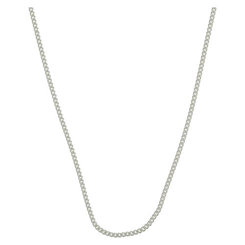 Corrente groumet 80 cm prata 925 largura 3 mm 1