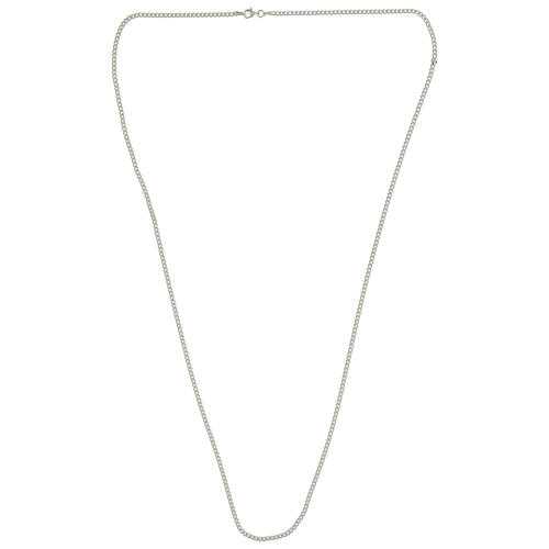 Corrente groumet 80 cm prata 925 largura 3 mm 3