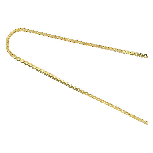 Catena dorata squadrata argento 925 80 cm 4
