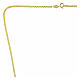 Catena dorata squadrata argento 925 80 cm s2