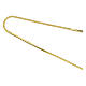 Catena dorata squadrata argento 925 80 cm s4