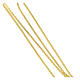 Catena dorata squadrata argento 925 80 cm s5