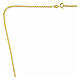 Catena vescovile squadrata 90 cm argento 925 dorato s2