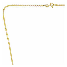 Square 925 Silver Gold-Plated Bishop's Chain 90 cm