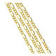 Catena dorata figaro larghezza 6 mm argento 925 95 cm s4