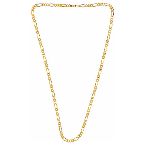 Golden Figaro Chain 925 Silver 6mm, 95 cm 2