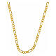 Golden Figaro Chain 925 Silver 6mm, 95 cm s1