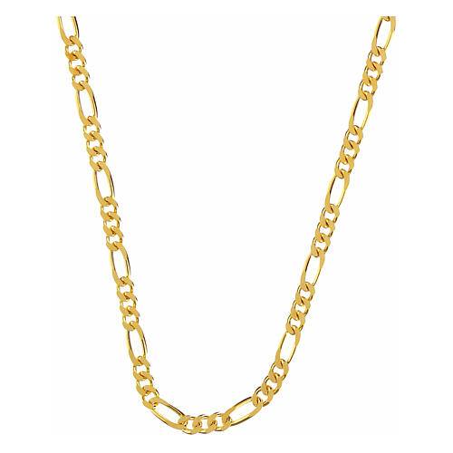 Goldene Figaro Bischofskette 6 mm aus 925er Silber 85 cm 1