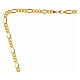 Gold-plated bishop's Figaro chain of 0.24 in, 925 silver, 33.5 in s3
