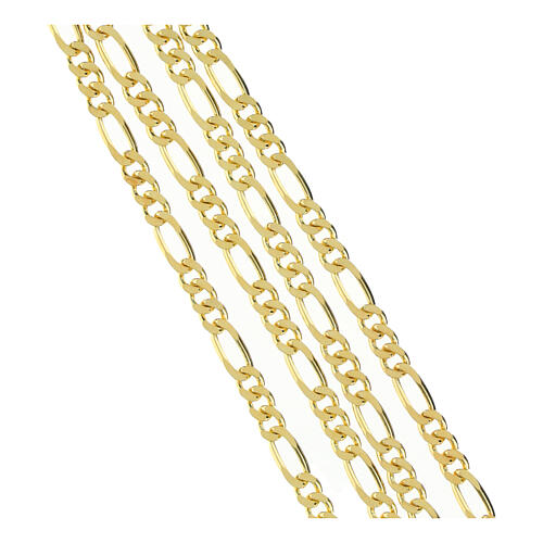 Catena vescovile dorata figaro 6 mm argento 925 85 cm 4