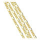 Catena vescovile dorata figaro 6 mm argento 925 85 cm s4